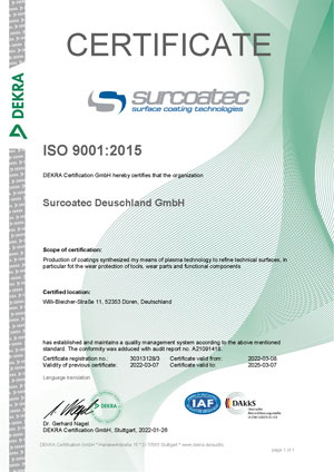 ISO 9001:2015 Certificate english